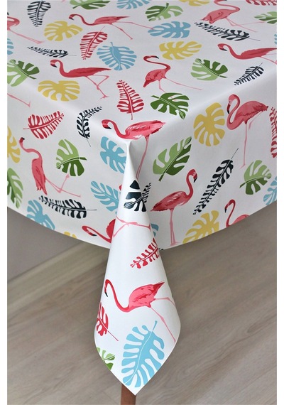 Astarlı Silinebilir Pvc Muşamba Masa Örtüsü Flamingo - 8094-1 001