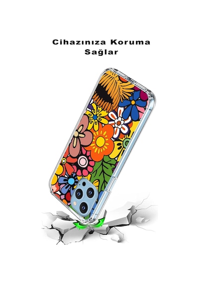 Xiaomi Mi 8 Lite İle Uyumlu 1mm Slim Fit Retro Renkler 2 Baskılı Şeffaf Kılıf