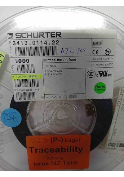3413.0114.22 32v 1206 Smd Schurter Sigorta 6 Adet