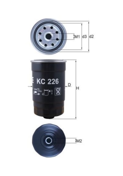 Yakıt Filtresi - Hyundaı Accent 1.6 Crdi Dizel 128hp 94kw D4fb 2010-2017 Mahle Kc226 --319222e900-319222ea00-319223a810