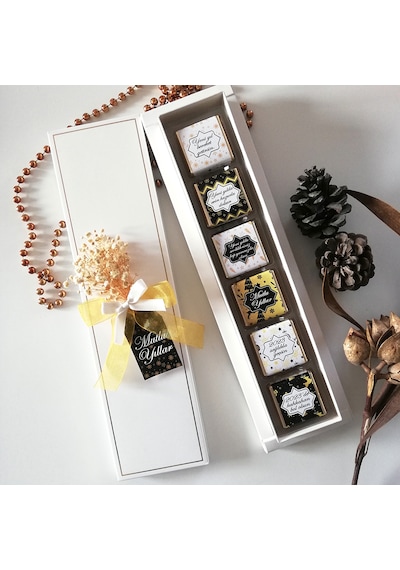 Yeni Yıl Hediyesi Çikolata Madlen Çikolata Gold 18'li