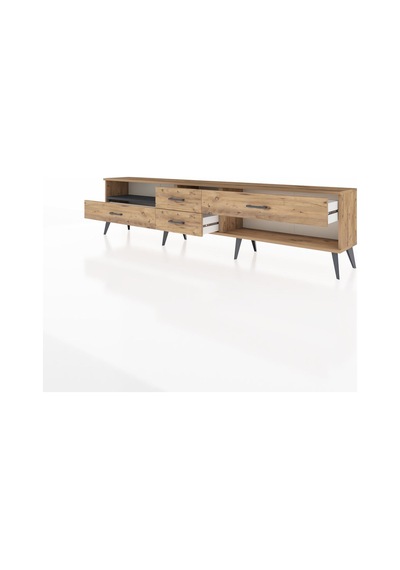Arges Tv Ünitesi Tek Raflı 4 Çekmeceli 220x30x51 Çam-antrasit/çam Antrasıt/atlas Çam - Atlas Çam Arges Tv Ünitesi Tek Raflı 4 Çekmeceli 220x30x51 Çam-antrasit/çam Antrasıt/atlas Çam - Atlas Çam