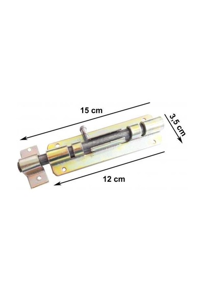 Demir Doğrama Kapı Pencere Bahçe Sürgüsü No 18 15x3,5 Mm Sarı