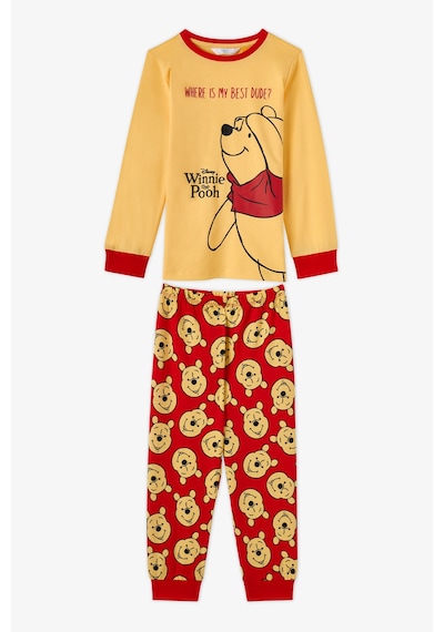 Penti Kız Çocuk Kırmızı Winnie The Pooh Pamuklu Kısa Kollu Pijama Takımı