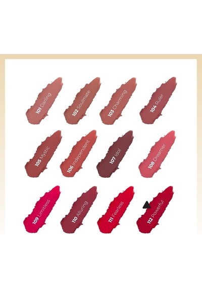 Cosmetics Iconic Matte Lipstick 112 Powerful Kalıcı Mat Ruj, Kırmızı Çok Renkli