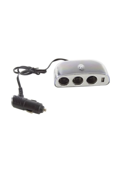 Işıklı Araç Çakmaklık Çoğaltıcı 3 Lü Usb Araba Çakmak Soket Çoklayıcı