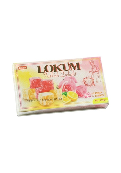 Elvan Gül-Limon Lokum 450 Gr. (1 Paket)