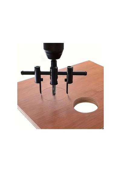 Jouis Panç Delme Ayarlanabilir Alçı Panç Delme Aparatı 2 Bıçaklı Daire Testeresi 30mm-200mm