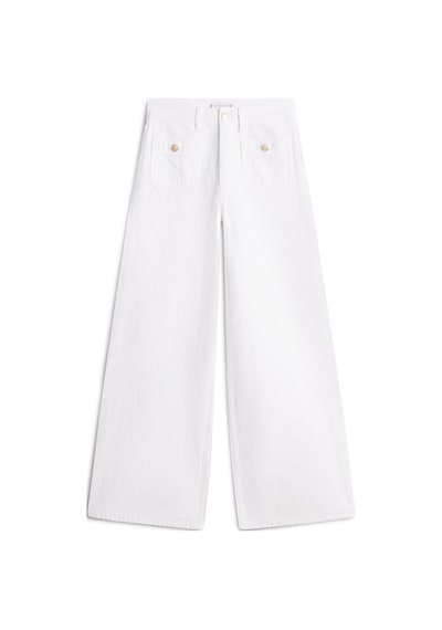 Tommy Hilfiger Dnm Clr 70's Wıde Leg Hw Kadın Beyaz Denim Pantolon - Ww0ww48576