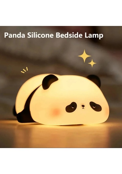 Panda Gece Lambası Yeniden Edilebilir Lamba Hediye Led Silikon Lamba Sevimli Huahua A