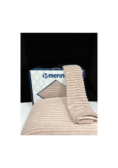 Merinos Merinos Modernline Tek Kişilik Yatık Örtüsü Ekru