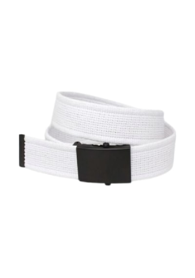 Siyah Tokalı Kolon Kemeri 4cm Unisex Beyaz
