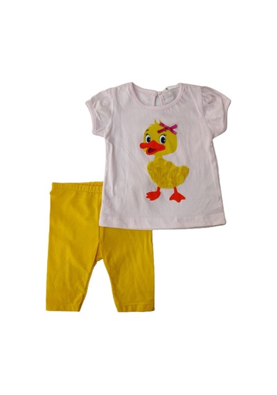 Cebeciticaret Kız Bebek Ikili Taytlı Takım Pembe