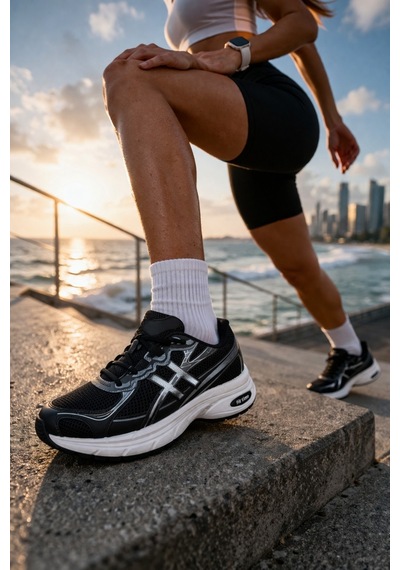 Muggo Hynex Kadın Kalın Taban Bağcıklı Günlük Sneaker Spor Ayakkabı Siyah