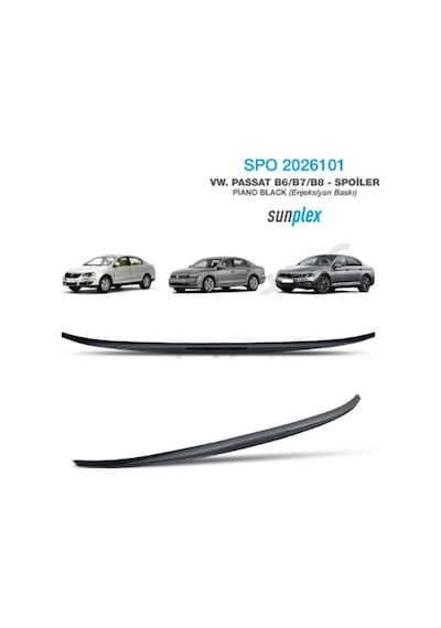 Vw Passat B6 Spoiler Bagaj Üstü Sunplex Piano Black Bagaj Çı