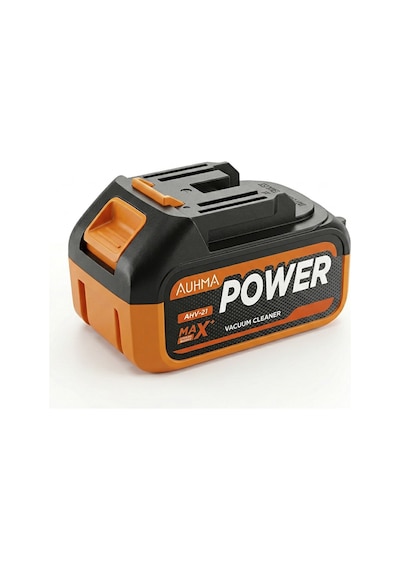 Auhma Ahv-21 18.5v 3.0ah Li-ıon Şarjlı Batarya Type-c Şarj Girişli, Led Göstergeli Yedek Süpürge A Turuncu