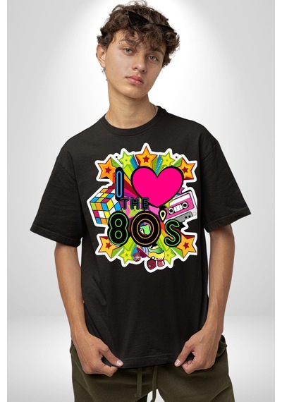 80leri Seviyorum Kaset Ve Özel Hediye Pamuklu Bisiklet Yaka Unisex Oversize Boyfriend Dijital Baskılı Siyah T-shirt Siyah 80leri Seviyorum Kaset Ve Özel Hediye Pamuklu Bisiklet Yaka Unisex Oversize Boyfriend Dijital Baskılı Siyah T-shirt Siyah