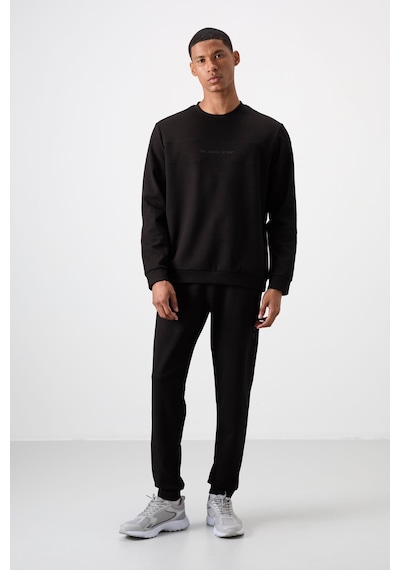 Tommy Life Siyah - Siyah Pamuklu Kalın Yumuşak Dokulu Comfort Fit Baskılı Erkek Eşofman Takım - 85253 Siyah Tommy Life Siyah - Siyah Pamuklu Kalın Yumuşak Dokulu Comfort Fit Baskılı Erkek Eşofman Takım - 85253 Siyah