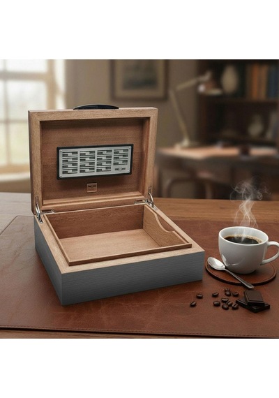 The White Spot Humidor Puro Kutusu Gri Meşe 50's