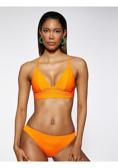 Koton Üçgen Bikini Üstü Dokulu Kaplı Bağlama Detaylı Turuncu 3sak10083bm 3SAK10083BM246 Koton Üçgen Bikini Üstü Dokulu Kaplı Bağlama Detaylı Turuncu 3sak10083bm 3SAK10083BM246