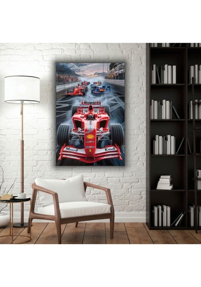 Formula 1 Motors Temalı Dekoratif Cam Tablo -20