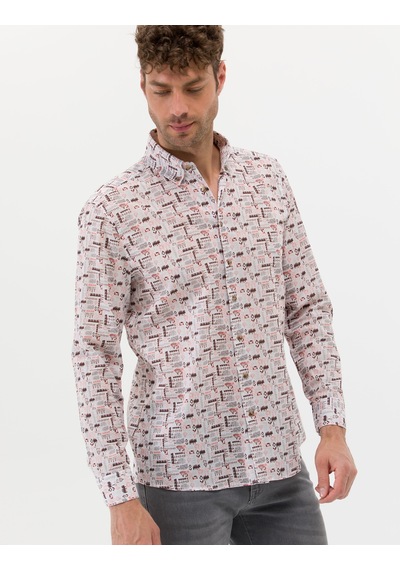 Pierre Cardin Erkek Bej Desenli Gömlek 50269435-vr011 Bej