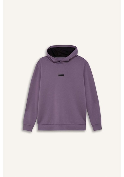 DeFactoFit Standart Fit Kapüşonlu Skuba Dalgıç Kumaş Sporcu Sweatshirt D7364AX25SPPR506