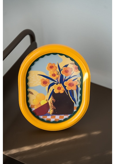 Bellini Metal Fotoğraf Çerçevesi Sarı