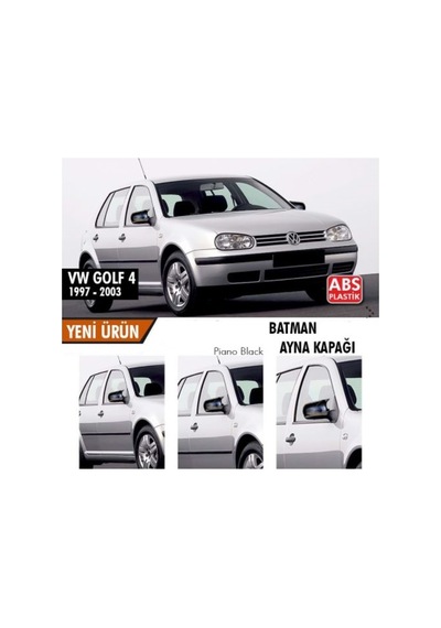 Vw Golf 4 1997-2003 Batman Yarasa Ayna Kapağı Piano Black Abs