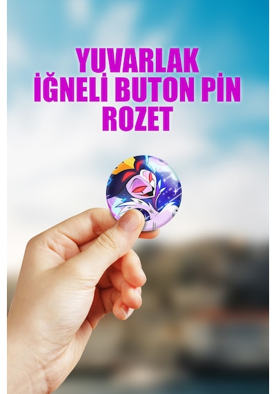 Helluva Boss Stolas Blitz Anime Animasyon Çanta Süsü Rozet İğneli Buton Rozet Seti 1 Adet Çok Renkli