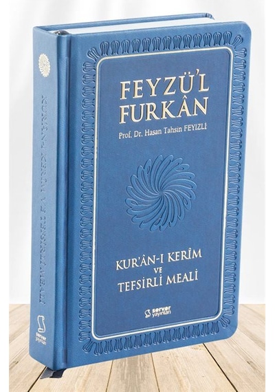 Feyzü'l Furkan Kuranı Kerim ve Tefsirli Meali Lacivert (Orta Boy-Kuranı Kerim ve Türkçe Meal-Kalın Cilt)