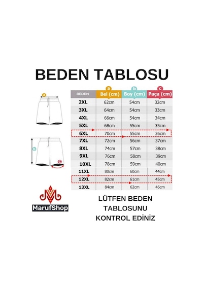 Erkek Büyük Beden Deniz Şortu Dekons Siyah 001