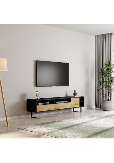 Luga Kapaklı Tv Ünitesi, Tv Sehpası - Metal Siyah Ayak - Gri/traverten - Siyah/kilim Siyah/kilim Luga Kapaklı Tv Ünitesi, Tv Sehpası - Metal Siyah Ayak - Gri/traverten - Siyah/kilim Siyah/kilim