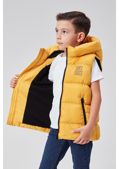 Benitto Kids Kapüşonlu Erkek Çocuk Şişme Yelek 51311 Hardal