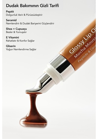 Glowy Bold Lips Duo - Güneşten Koruyucu & Dolgunlaştırıcı, Nemlendirici Etkili İkili Lip Balm Seti Soft Kahve & Altın Işıltılı Şeffaf