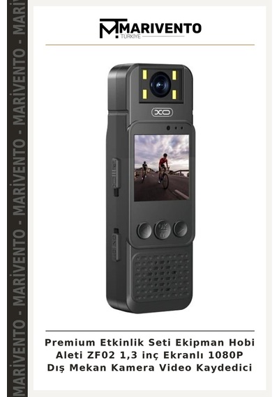 Premium Etkinlik Seti Ekipman Hobi Aleti Zf02 1,3 İnç Ekranlı 1080p Dış Mekan Kamera Video Kaydedici