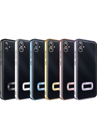 Zore Galaxy A06 Uyumlu Kılıf Kamera Korumalı Logo Gösteren Omega Kapak-siyah Siyah