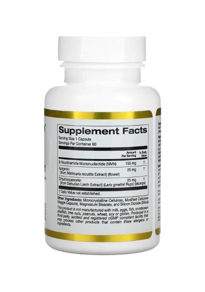 California Gold Nmn Nad Öncüsü Nicotinamide Mononucleotide+apigen