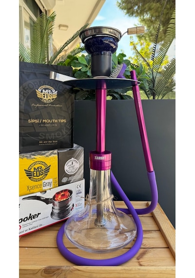 Wow Legend V52 Target Model Purple Nargile Takımı Seti