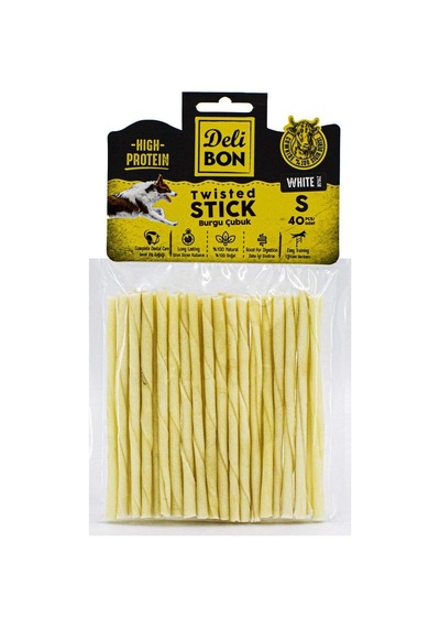 Doggie Delibon Gerçek Deriden İnce Burgu Çubuk, Thınx40pcs., Beyaz