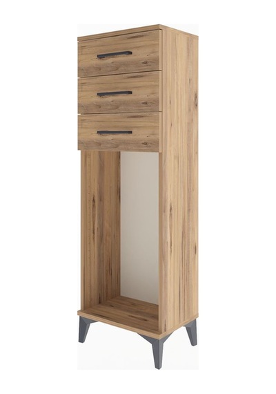 Arges Dolap 3 Çekmeceli 44x30x134 Çam-çam Çam