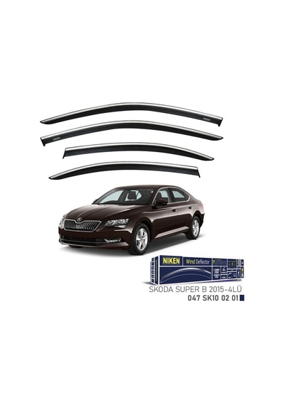 Skoda Superb Niken Kromlu Cam Rüzgarlığı 4lü Set 2015 2020