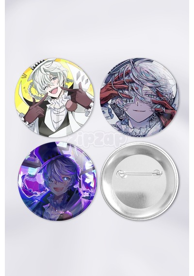 Nikolai Gogol Bungou Stray Dogs Çanta Süsü Rozet İğneli Buton Rozet Seti 3 Adet Üçlü