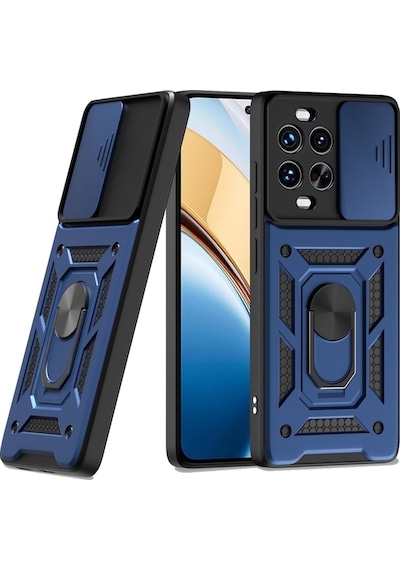 Adige Huawei Nova 14 Pro Kılıf Pars Standlı Yüzüklü Lacivert