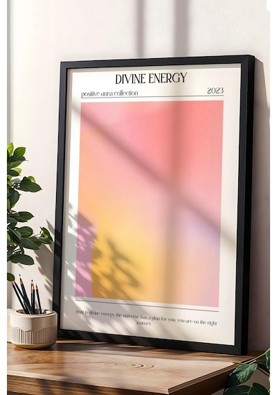Divine Energy Çerçeveli Tablo İlahi Enerji Aura Renkleri