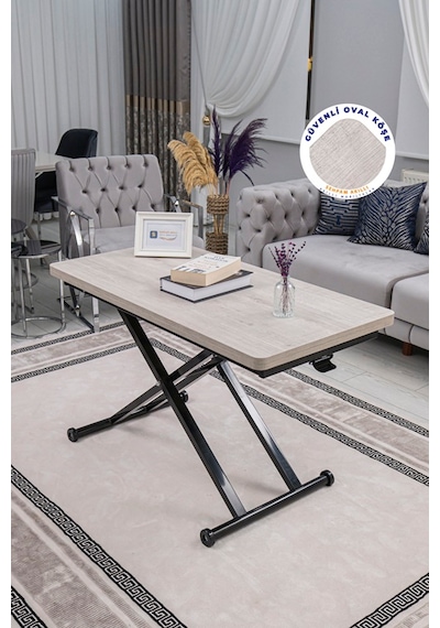 Home Üst Tabla Mdf Lizbon Oval Köşe Alt Ayak Siyah