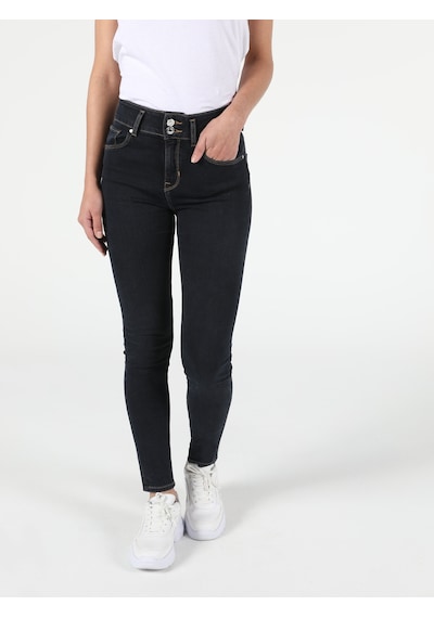 Colin's 760 Dıana Yüksek Bel Dar Paça Super Slim Fit Jean Kadın Jean Pantolon CL1052810_Q1.V1_DN41260 Çok Renkli