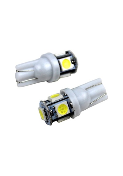 Led Ampul Dipsiz T10-5smd Beyaz 2'li Set 24v