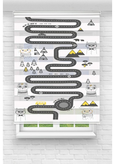 Perdeoutlet38 Baskılı Renkli Yol Dijital Baskılı Zebra Perde-cocuk Odası-stor Perde Model:tyc739ca50f9a4d7ed3e8c800 Çok Renkli
