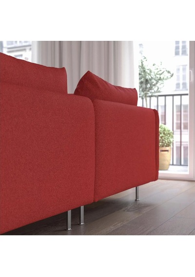 Ikea Kırmızı Konforlu Kanepe - 3'lü Kanepe
